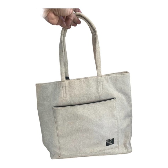 Reed Natural Canvas Tote Black and Yellow Abstract Daisies - Picture 2 of 5